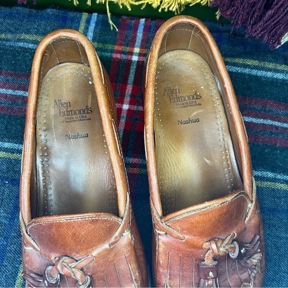 Allan Edmonds Brown Nashua Tassel Loafers 10.5